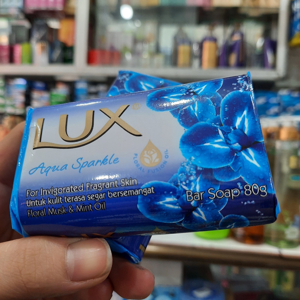 Xà bông cục Lux Aqua Sparkle  bar soap 80g xanh