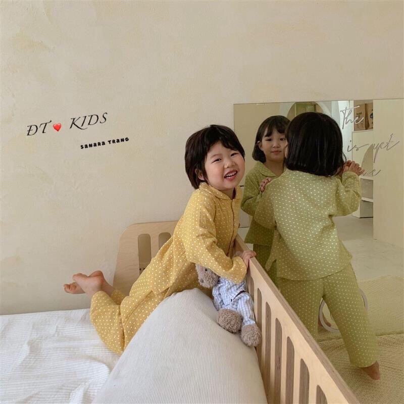 Bộ pijama chất xốp nhăn cho bé trai bé gái