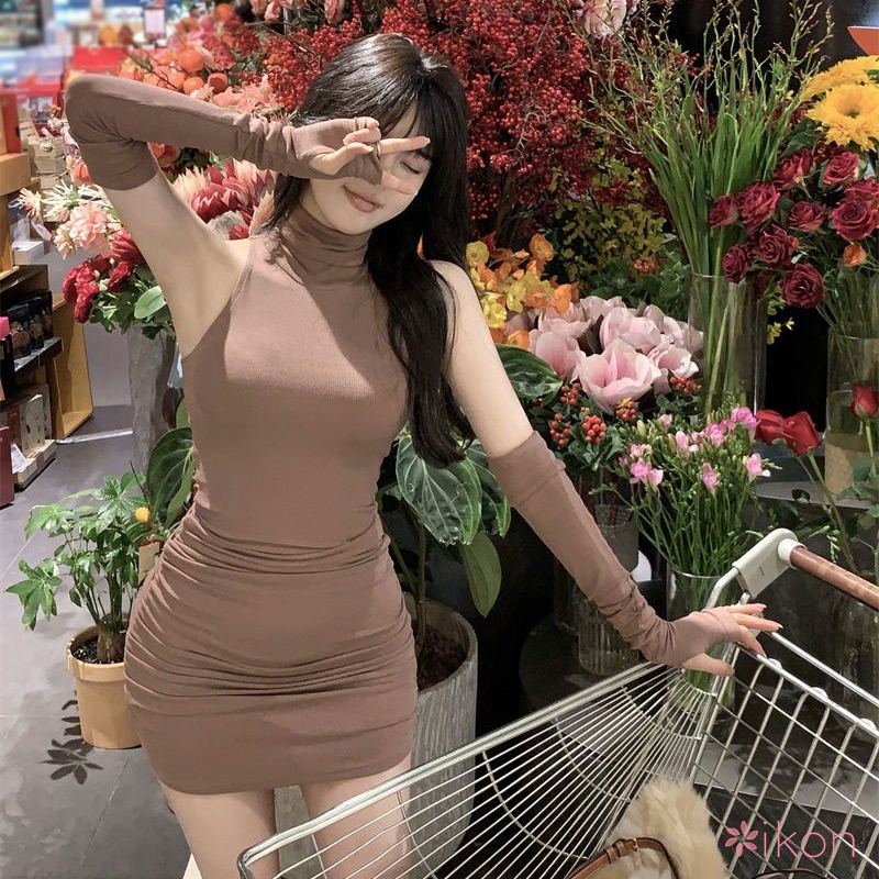 Đầm Nữ Dáng Ôm Dài Phong Cách Hàn Quốc Gợi Cảm