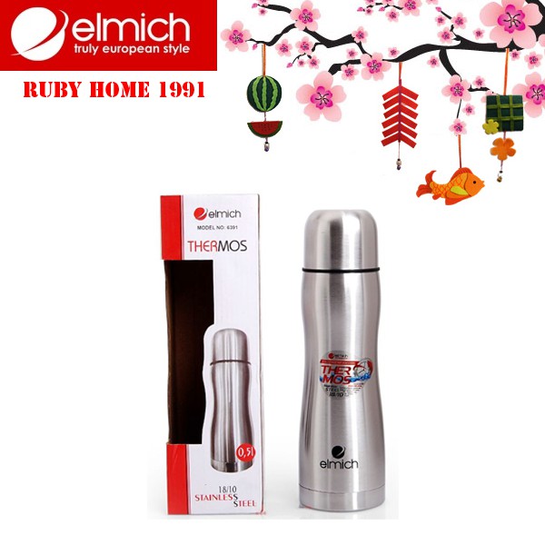 Phích giữ nhiệt Elmich/Bình giữ nhiệt Elmich 500 ml inox 304 2246391 - Nhập khẩu Séc 100%