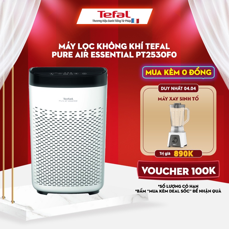 [Mã ELTEFALWL4 giảm 10% đơn 500K] Máy lọc không khí Tefal Pure Air Essential PT2530F0