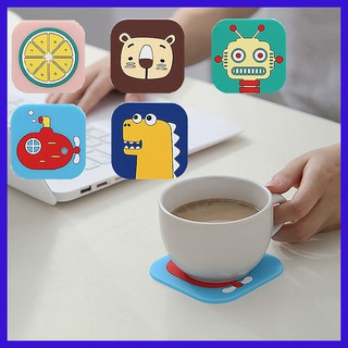 HCM - Combo 4 đế lót ly hoạt hình Khủng long Tàu ngầm cute cho nhà trẻ trung