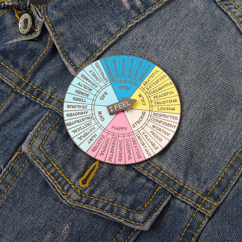 Ghim cài áo Miss Zoe tráng men in chữ I Feel Big Emotion vui nhộn sáng tạo thích hợp làm quà tặng cho bạn bè