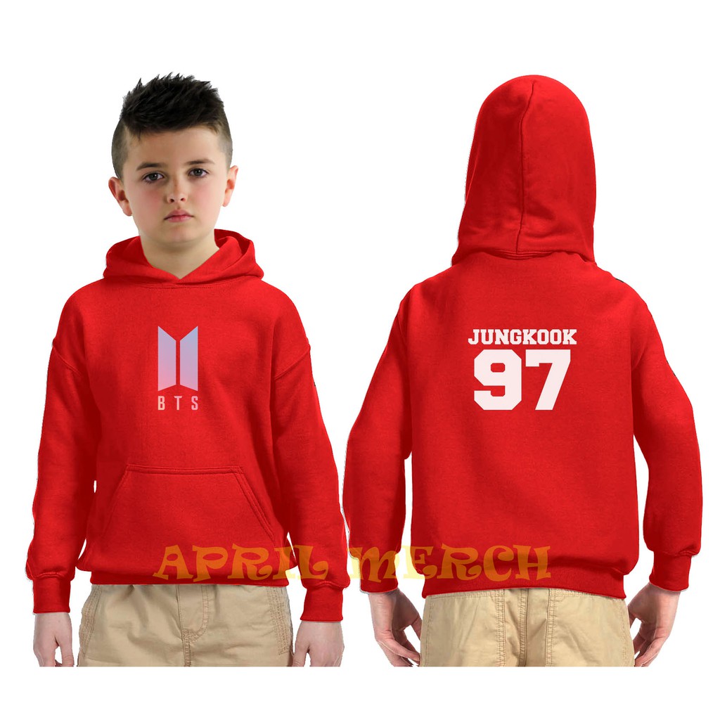 Áo Khoác Hoodie In Hình Bts Jungkook Thời Trang Cho Bé