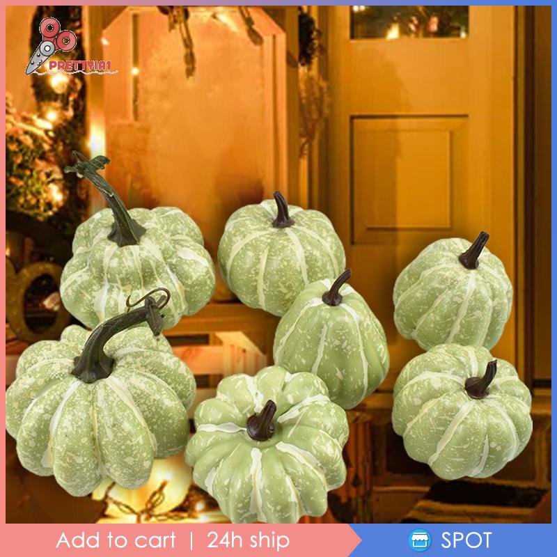 [Prettyia1] Đồ Trang Trí Bàn Ăn Hình Bí Ngô Halloween Bằng Xốp DIY