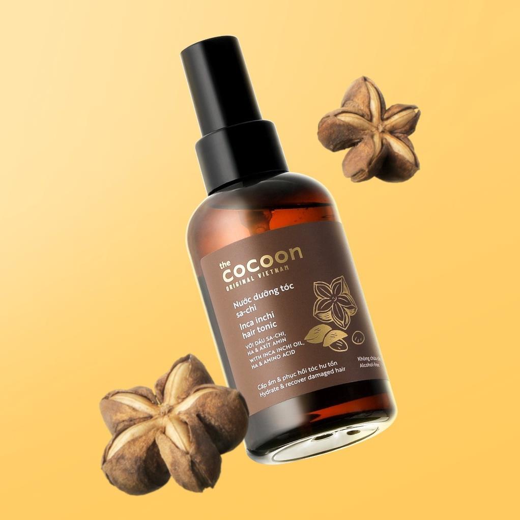 Nước dưỡng tóc Sachi cấp ẩm và phục hồi tóc hư tổn Cocoon phulieutoctphcm
