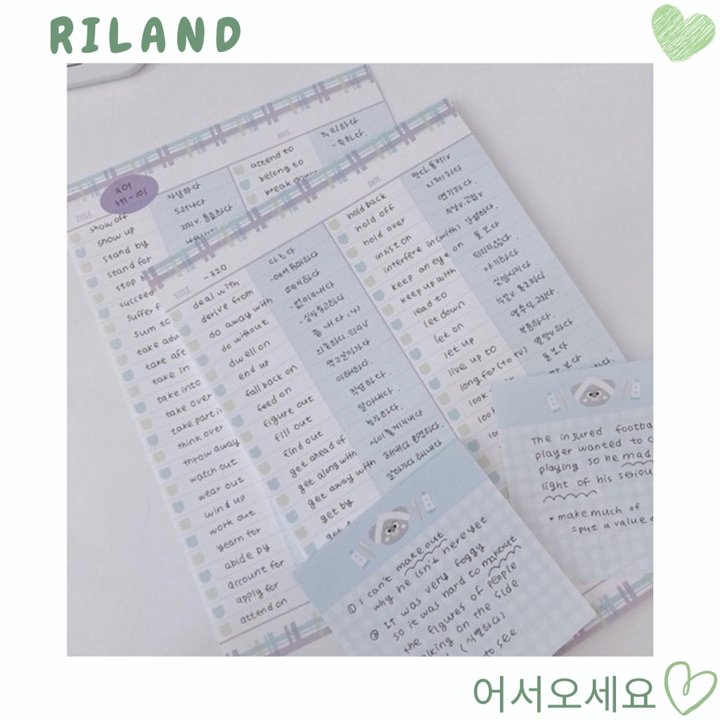 TẬP GIẤY NOTE WORD LIST B5 KẺ CARO  HỌC TỪ VỰNG, GHI CHÚ - tạp hóa Riland