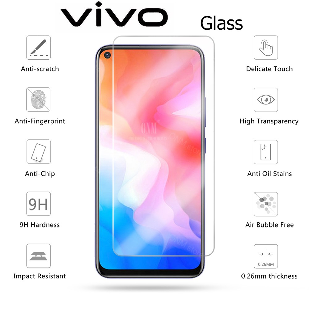 Kính cường lực cho Vivo V27e V25 5G V23 V23e V21 V19 Neo V20 SE V15 V17 Pro