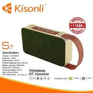 _ Loa Kisonli Bluetooth S7 --- Âm thanh chuẩn, thiết kế thời thượng