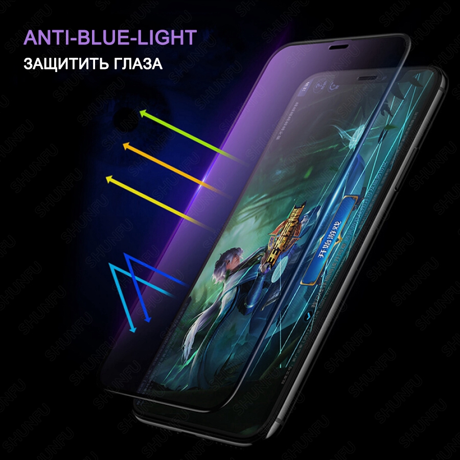 Kính Cường Lực Chống Ánh Sáng Xanh Cho Xiaomi Mi 9T 10T 11T 12T 11 Lite Poco F3 F4 M3 M4 X3 X4 X5 Pro 5G Redmi Note 7 8 10 10S 9 9S 11 11S 12 12S 9A 9C 10C