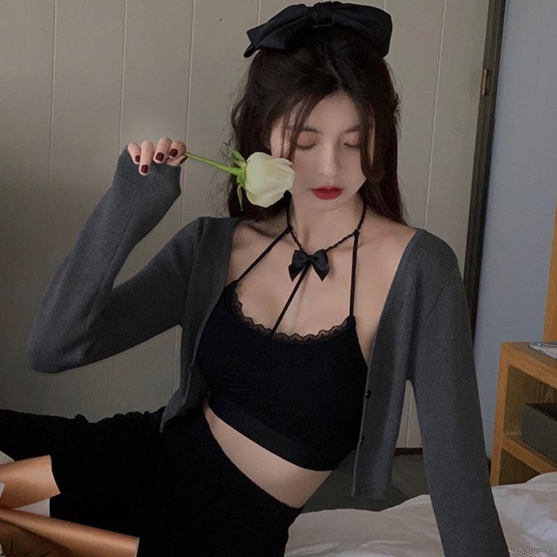 Áo Cardigan Dệt Kim Cổ Chữ V Chống Nắng Cho Nữ | BigBuy360 - bigbuy360.vn