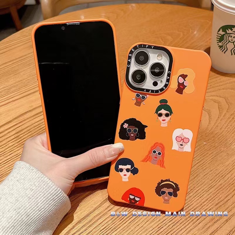 Ốp Điện Thoại Silicon Họa Tiết Cô Gái Dễ Thương Cho iPhone 13 12 11 Pro MAX IX XS MAX XR 6 7 8 Plus
