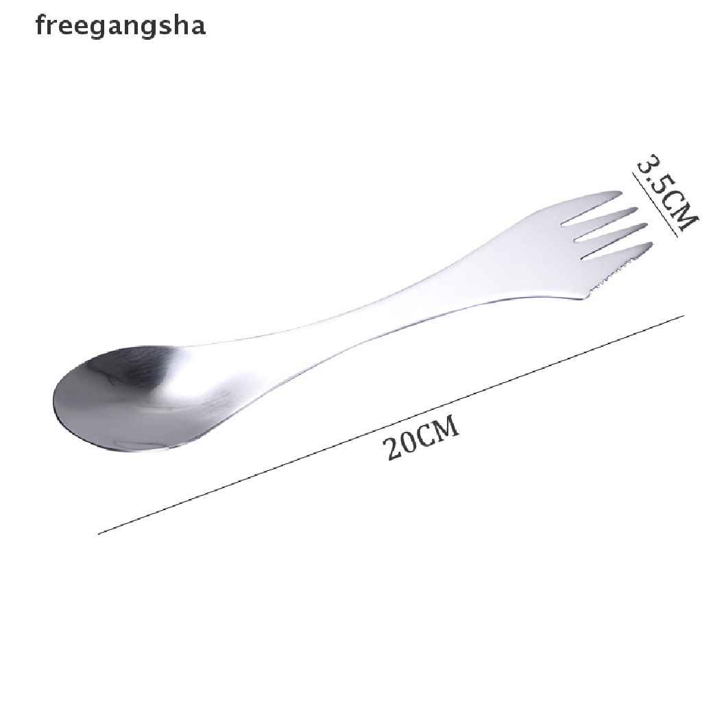 [FREG] Camping Tableware Titanium Spoon Fork Knife Folding Picnic Cutlery Tourist FDH