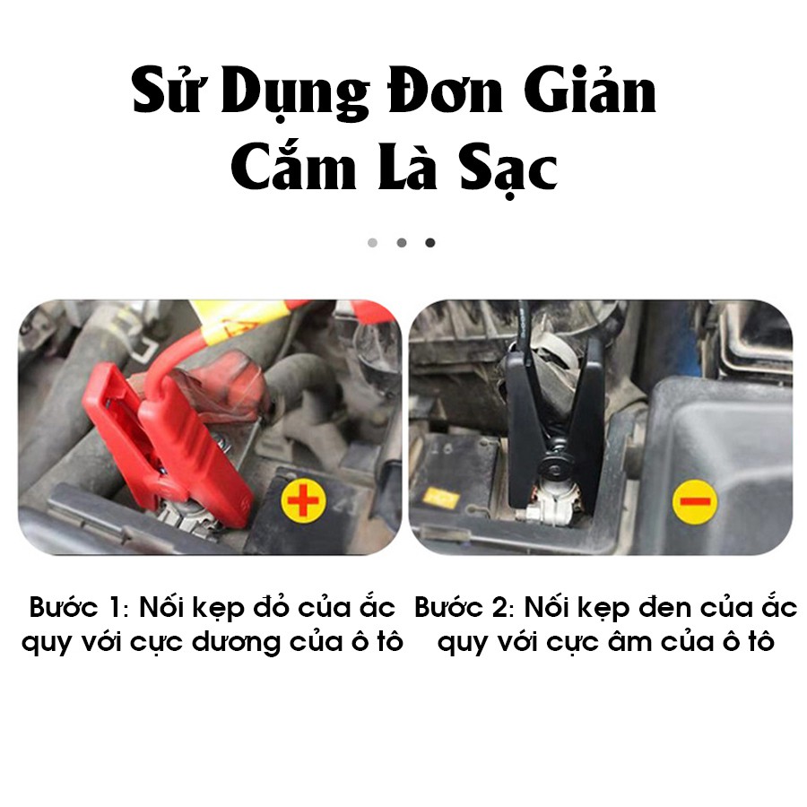 Bộ kích điện khẩn cấp cho xe hơi Car365VN cao cấp - Dung lượng cao - Đa chức năng Sạc dự phòng, Đèn LED khẩn cấp - CAR50