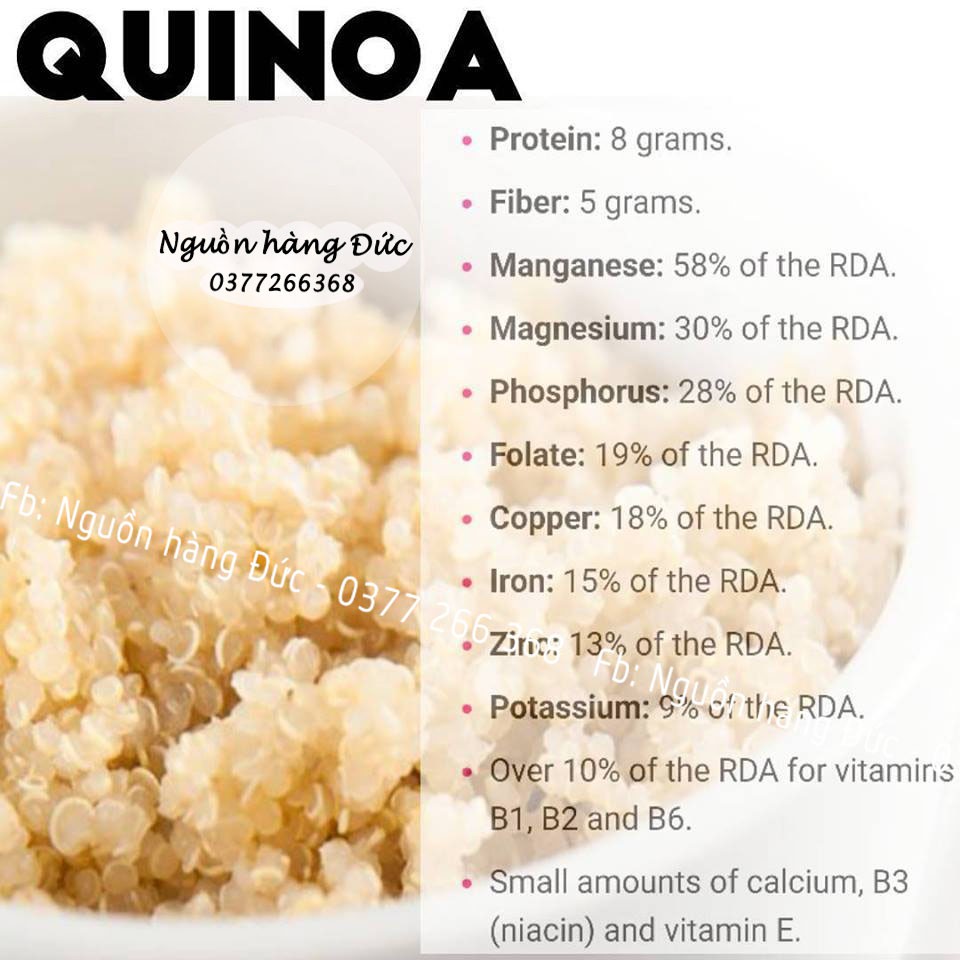 Hạt Quinoa BIO hữu cơ Nội địa Đức - Nguồn hàng Đức