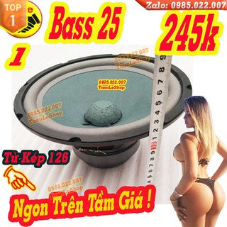 Loa bass 25.5cm, loa bass 25 gân mút côn 36 - loa bass 25 từ kép 126-100 - giá 1 củ