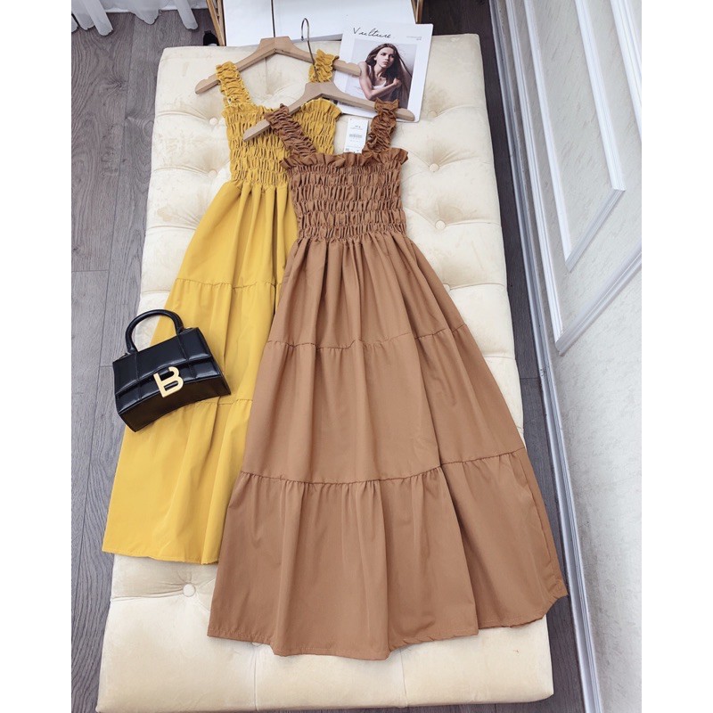 Đầm maxi, váy 2 dây chun ngực cá tín (Có ảnh và video thật,hàng đẹp) | BigBuy360 - bigbuy360.vn