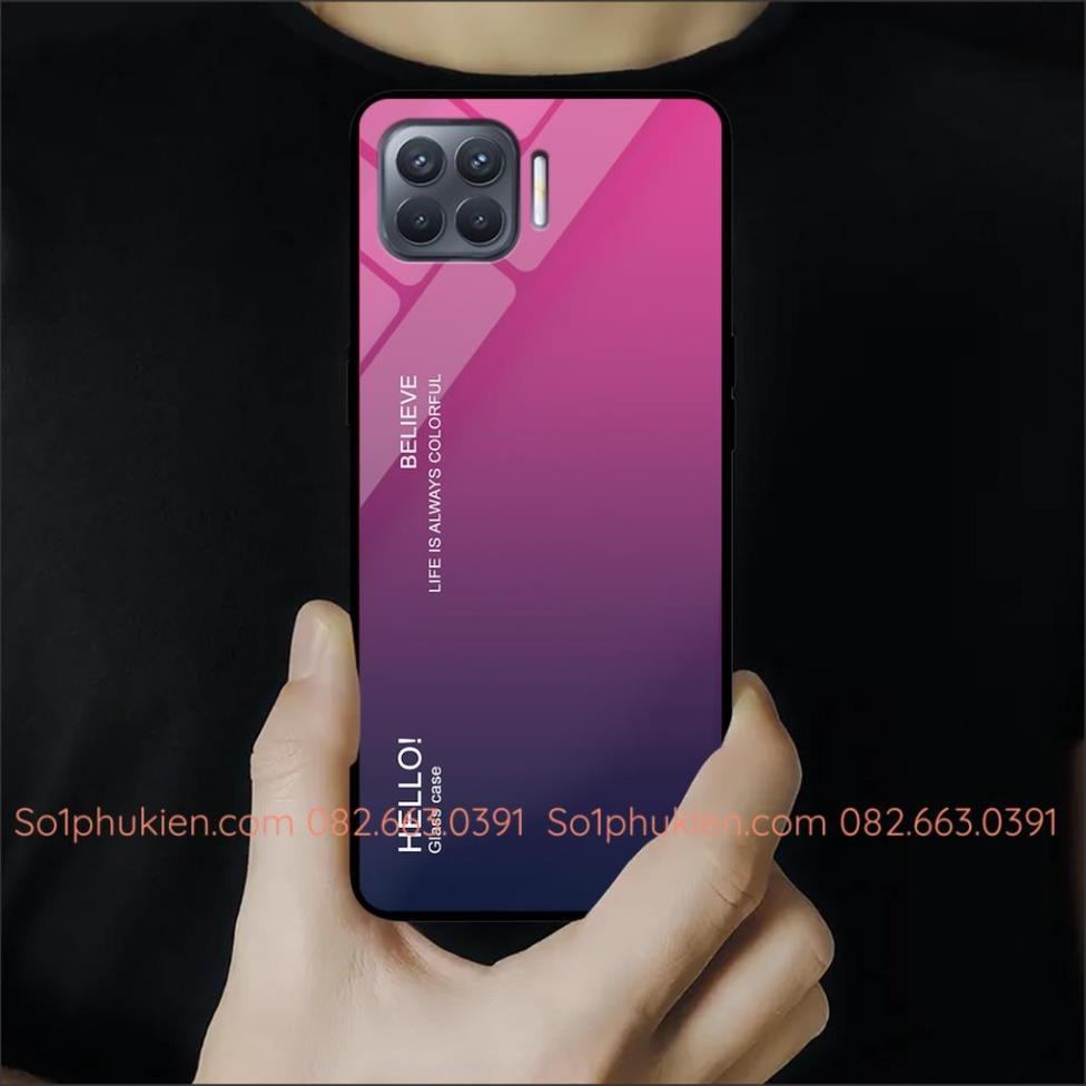 Ốp điện thoại Oppo A93 / A73 4G / F17 - Gradient edition, chất liệu kính cường lực chống bể siêu bền