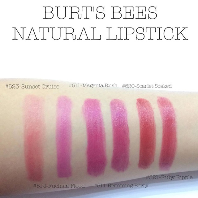 🌸Son BURT’S BEES Natural Lipstick 100% thiên nhiên🌸