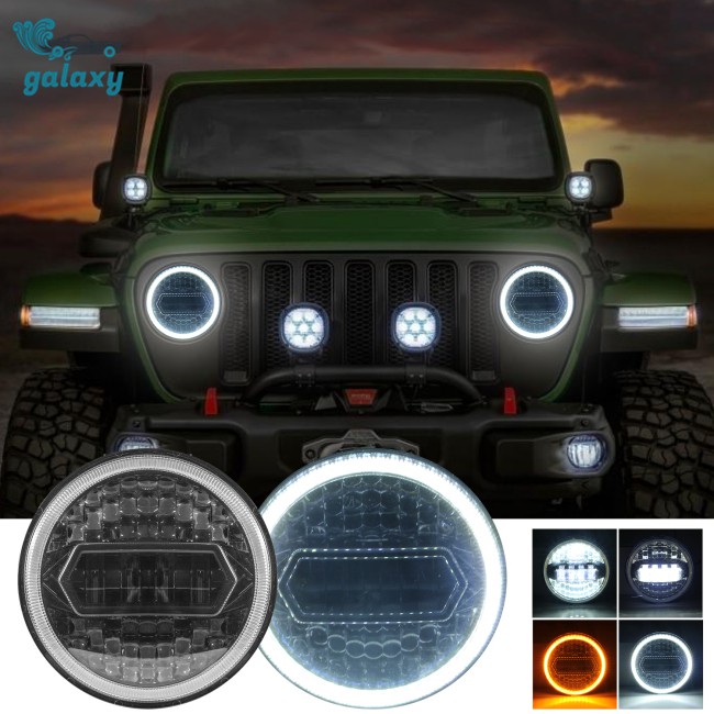 Đèn Pha Led 7 Inch Drl Cho Xe Jeep Wrangler