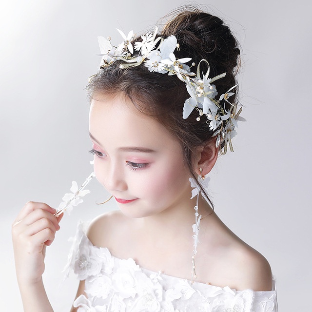 ❤Cài Tóc Hình Hoa Đính Ngọc Trai Giả Màu Vàng / Bạc Thời Trang Cho Nữ