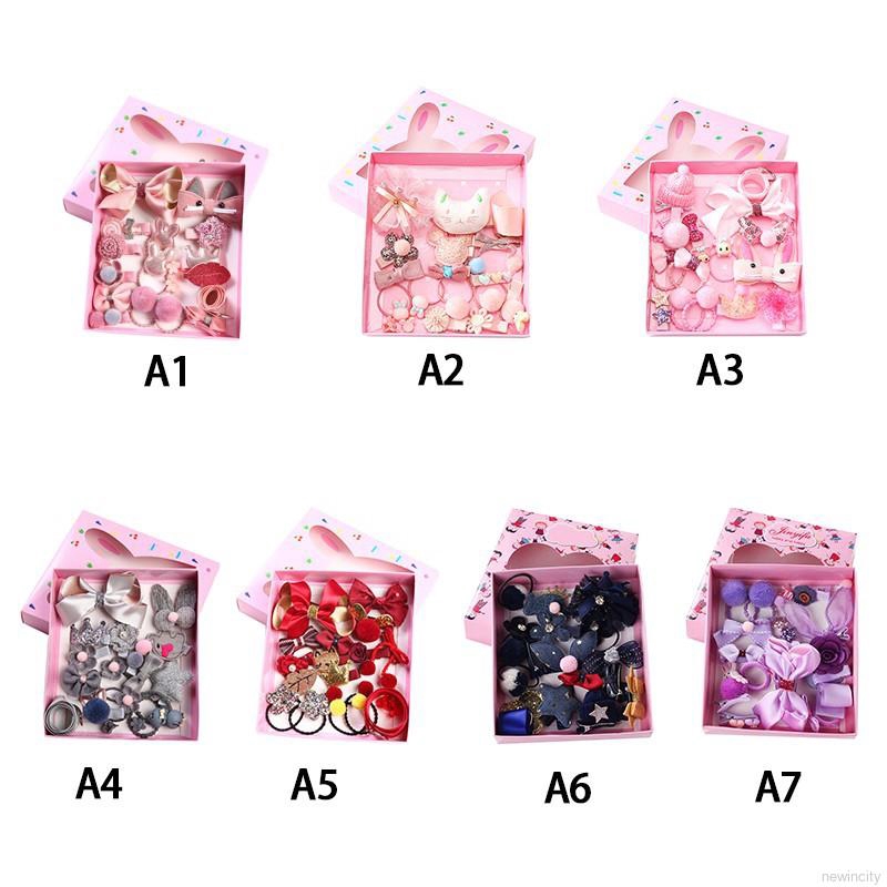 Set 18 phụ kiện kẹp tóc dễ thương cho bé gái