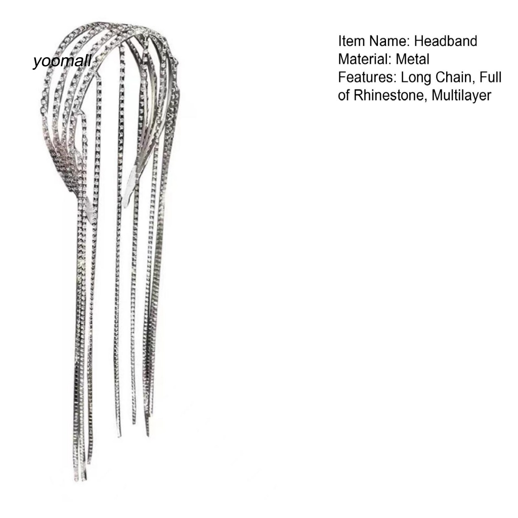 Băng Đô Cài Tóc Nhiều Lớp Lấp Lánh Cho Nữ