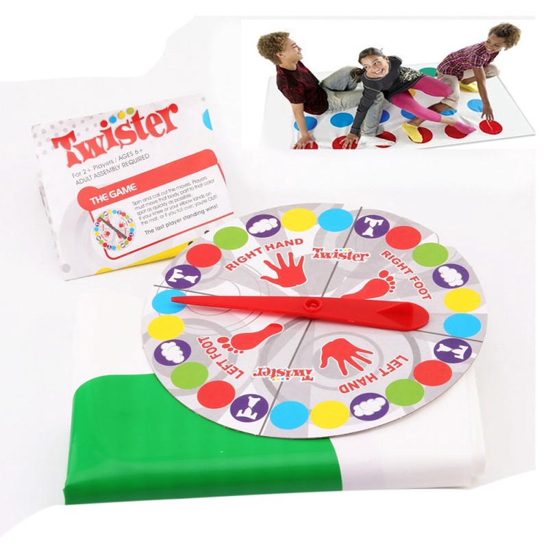Twister Game Bộ đồ chơi thảm chọn màu Twister mang lại bầu không khí vui nhộn