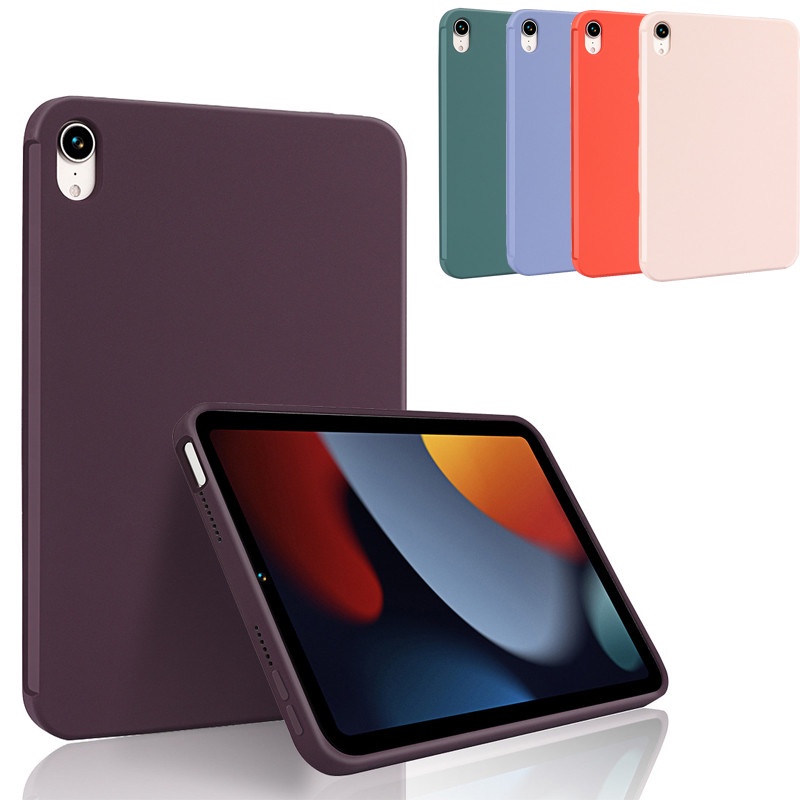 Ốp Máy Tính Bảng Silicone Dẻo Màu Trơn Cho Apple Ipad Pro 11 2020 2021 2022 Air 5 / 4 Ipad Mini 6 10 2 7 / 8 / 9th