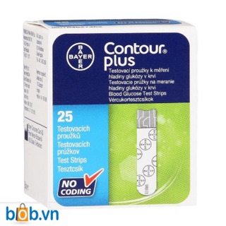 Que thử đường huyết bayer contour Plus 50 que
