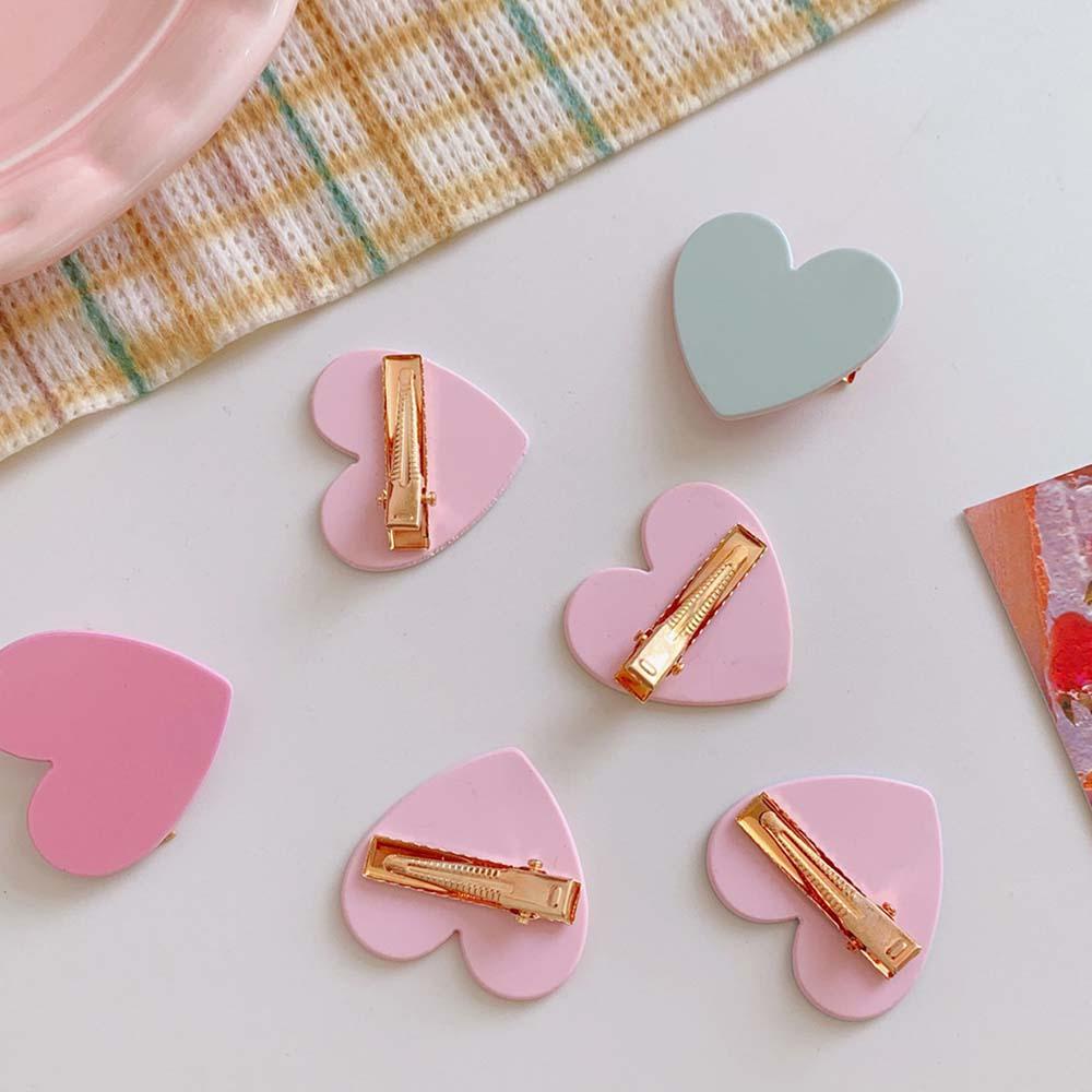 Kẹp Tóc Họa Tiết Trái Tim Hoạt Hình Dễ Thương Cho Nữ