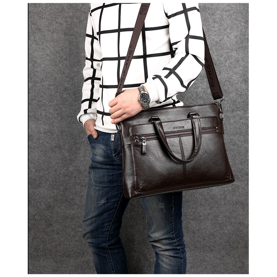 túi máy tính xách tay cho nữ  Túi xách cặp da đựng laptop công sở OYUNS T01 - KT:40x | BigBuy360 - bigbuy360.vn