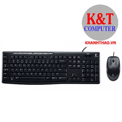 Bộ Bàn Phím Và Chuột Có Dây Logitech MK200 - Hàng Chính Hãng