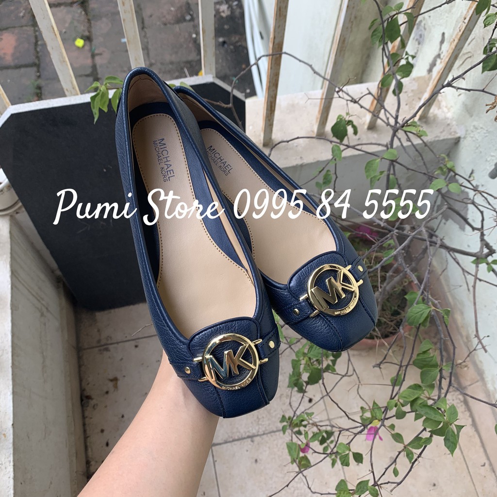 Giày búp bê Michael Kors Fulton Moc Navy Leather