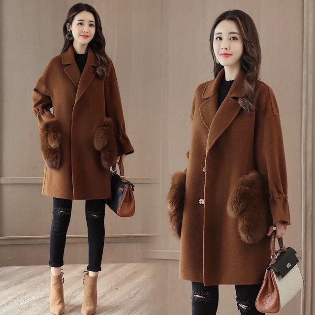 Áo dạ túi lông cao cấp