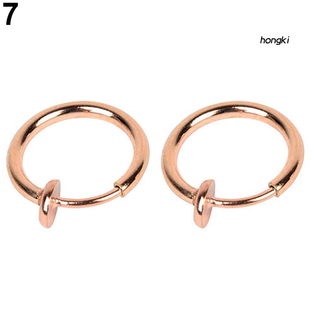 (Hàng Mới Về) Set 2 Khuyên Mũi Dạng Kẹp Thời Trang Cho Nam Và Nữ