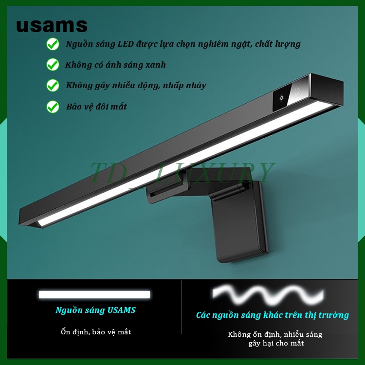 Đèn LED Chiếu Sáng Treo Trên Màn Hình Máy Tính USAMS Chất Lượng Chính Hãng