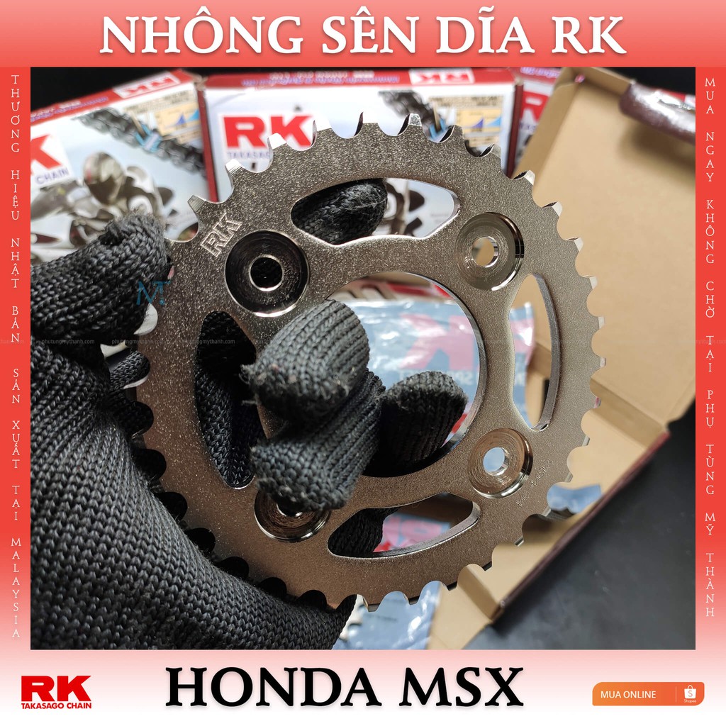 Nhông sên dĩa RK xe Honda MSX 125cc chính hiệu