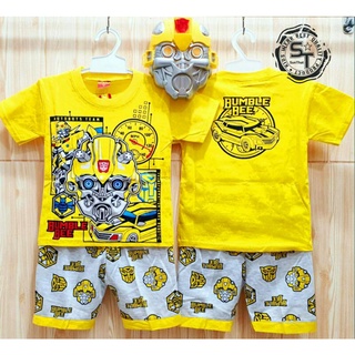 Set Áo Thun In Hình Ong Và Mặt Nạ Cho Bé Trai Từ 1-10 Tuổi