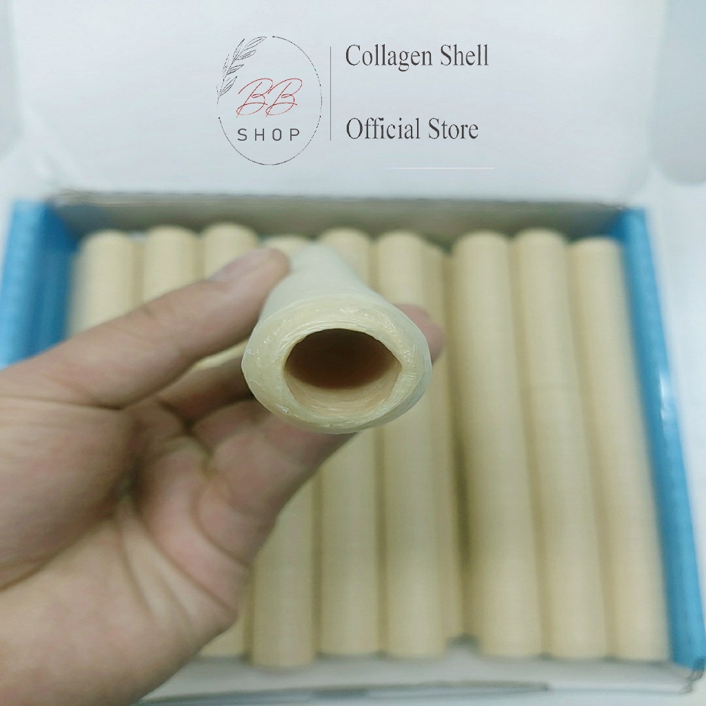 Vỏ xúc xích collagen, vỏ lạp xưởng Chính hãng Viscofan đầy đủ các kích thước vỏ