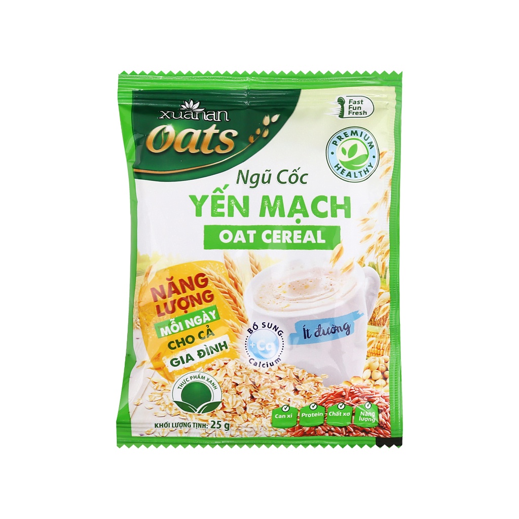 [ HCM Giao Hỏa Tốc] Ngũ Cốc Dinh Dưỡng Yến Mạch Xuân An Bịch 400g (16 gói x 25g)