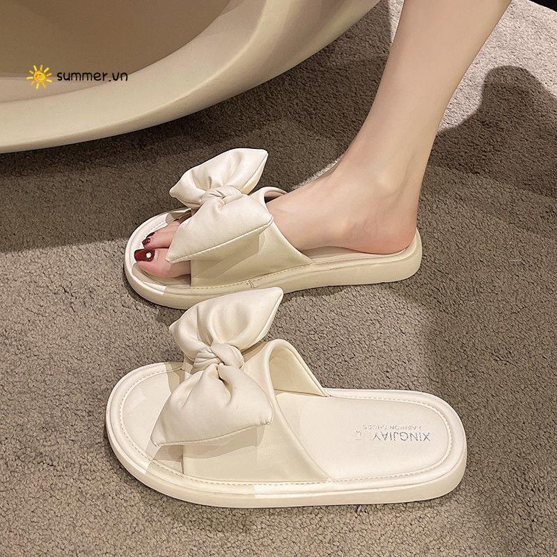 Dép Sandal Đế Mềm Đính Nơ Thời Trang Mùa Hè 2022 Cho Nữ