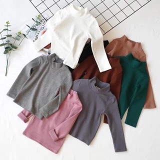 Áo thun cổ lọ cho bé