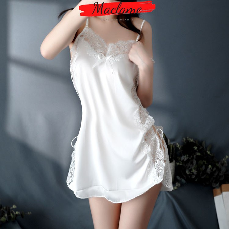 Váy Ngủ Lụa Mix Ren Quyến Rũ Sang Trọng Mặc Ở Nhà Đi Ngủ Đi Chơi DN03 | BigBuy360 - bigbuy360.vn