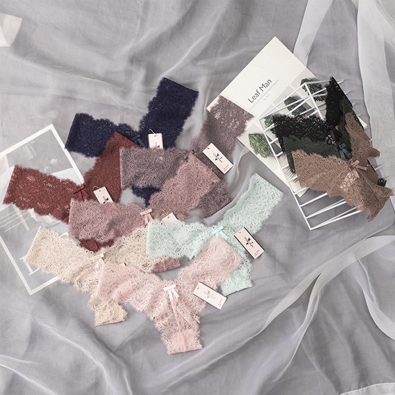 Quần Lót Quần Chíp Lọt Khe Ren Mềm Đính Nơ SIÊU GỢI CẢM Rose 8002