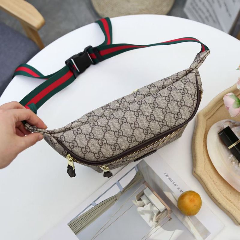 Túi đeo bụng G.C logo sz26cm da thật 2 màu fullbox