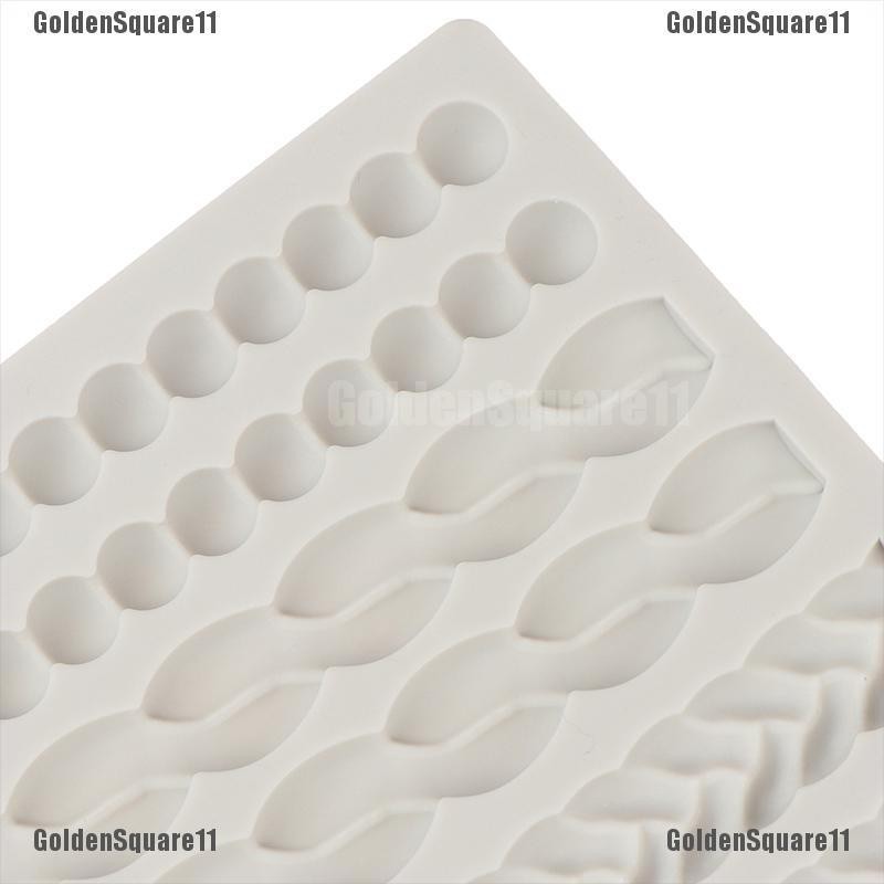 Khuôn Silicone Tạo Hình Ngọc Trai / Xoắn / Thắt Bím Trang Trí Bánh