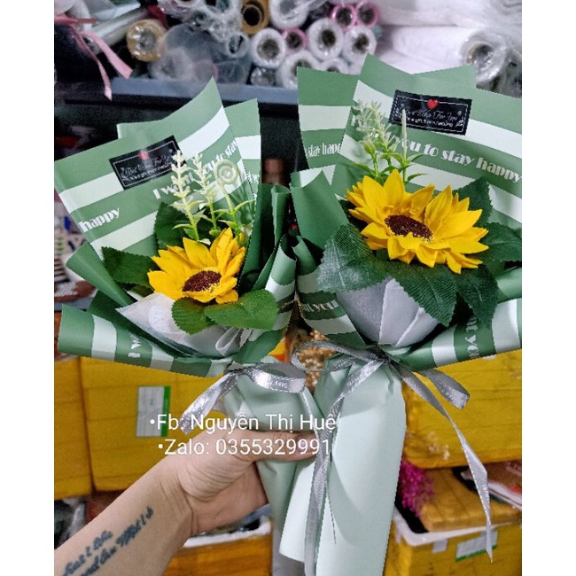 Bó hoa sáp Hướng Dương 1 bông( (VUI LÒNG ĐẶT TỪ 5 BÓ TRÊN TỔNG ĐƠN HÀNG)