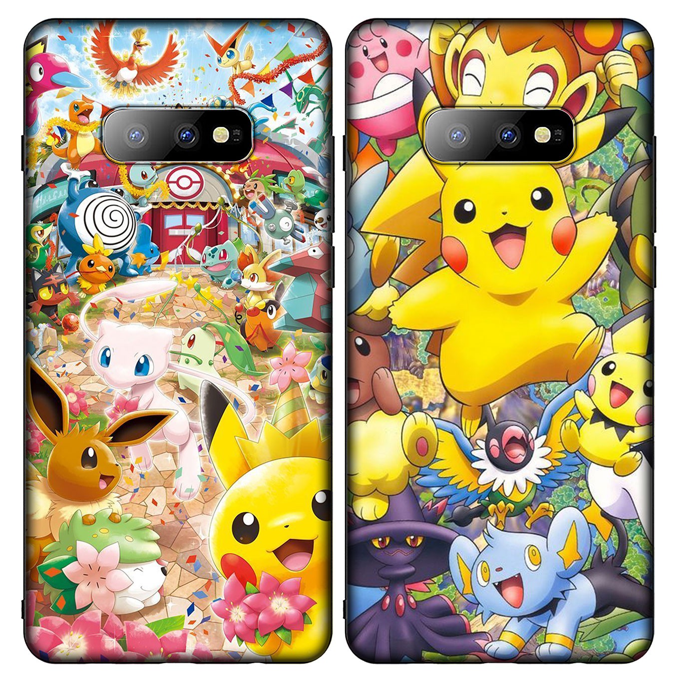 Soft Silicone Samsung Galaxy Note 20 Ultra 10 Plus Lite 9 8 A11 A51 A71 + Phone Case Pokémon Pikachu Casing