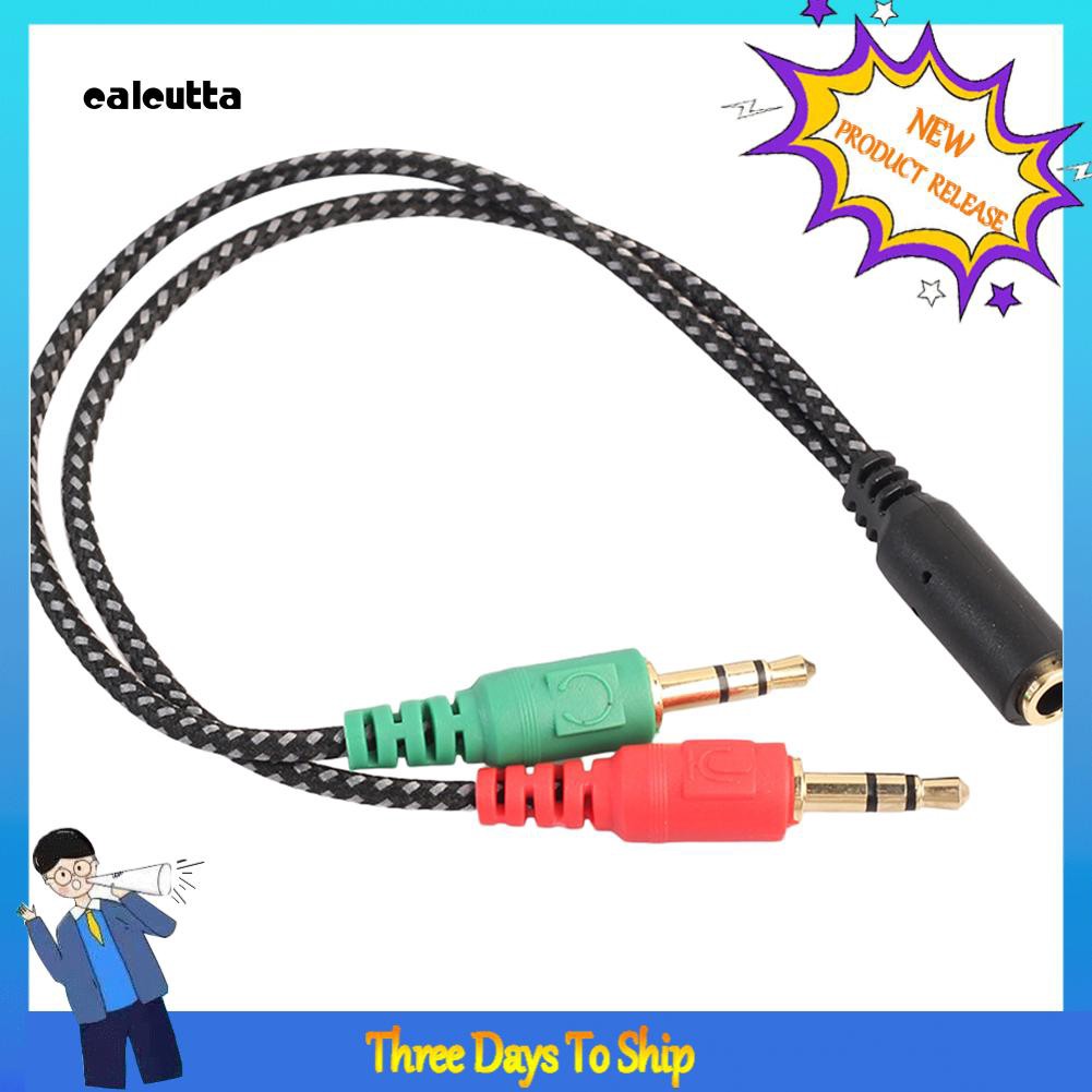 Dây cáp âm thanh micro 3.5mm 2 nam sang 1 nữ tiện dụng